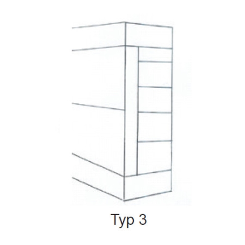 Hebeschiebetürprofil Typ 3